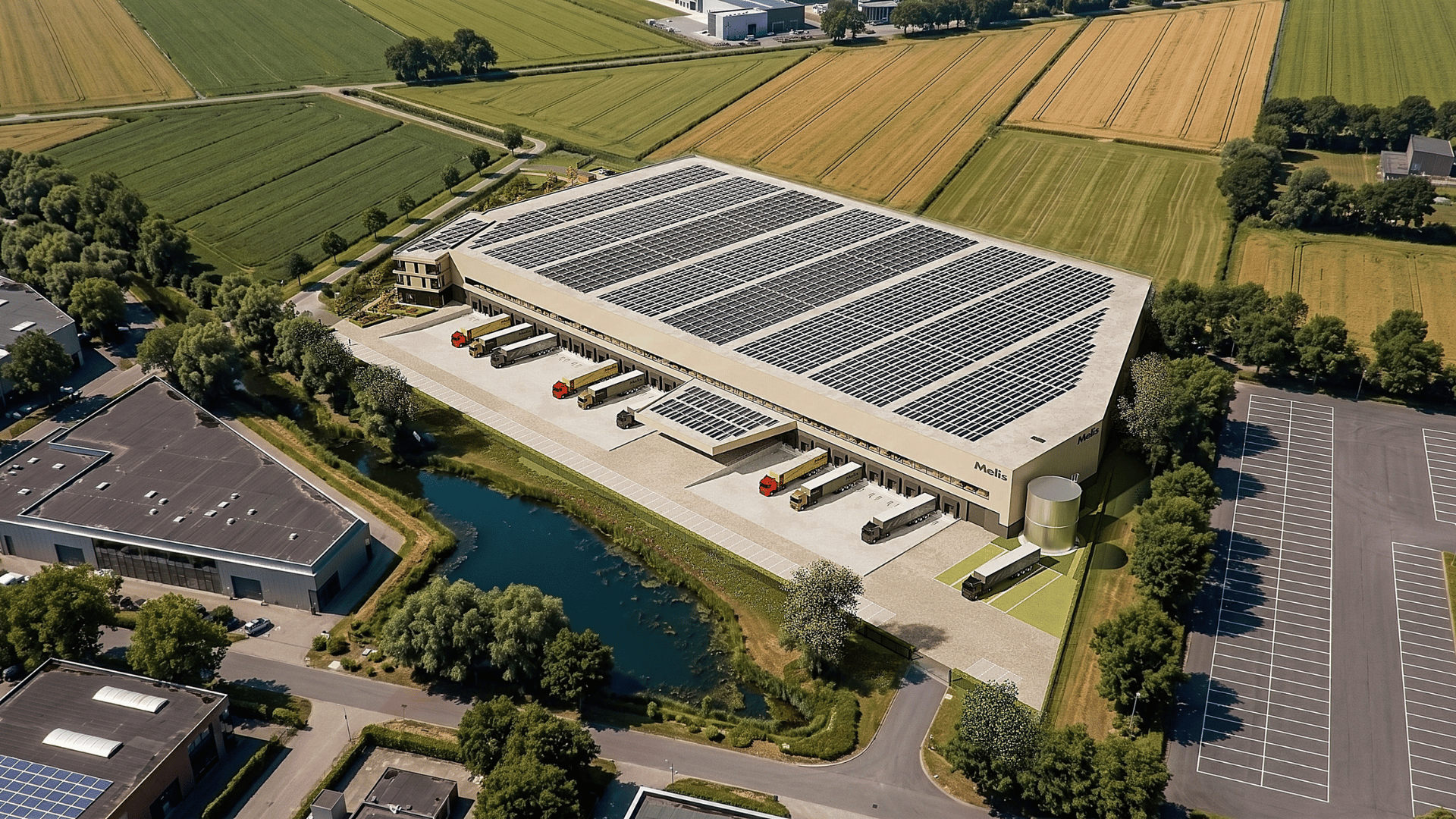 Artist Impression distributiecentrum in Duiven voor Melis Logistics