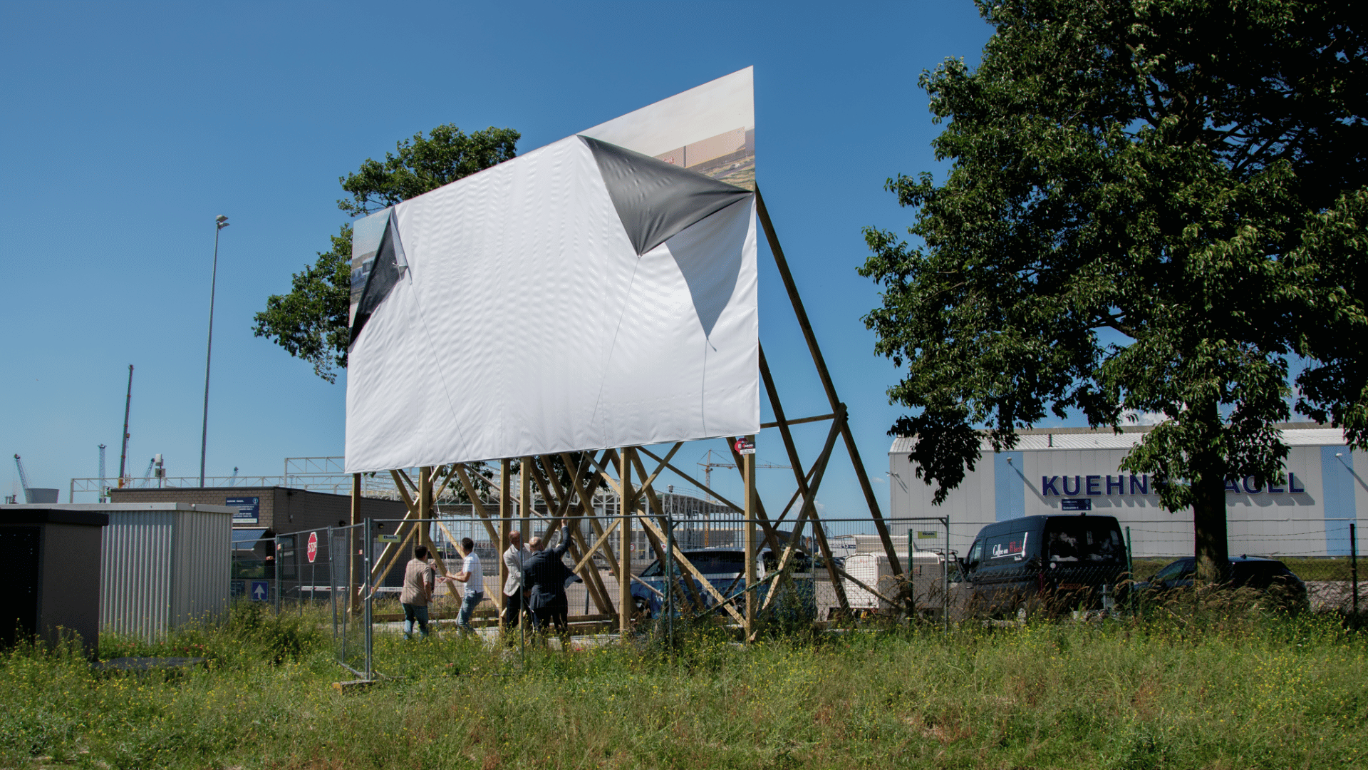 Onthulling bouwbord