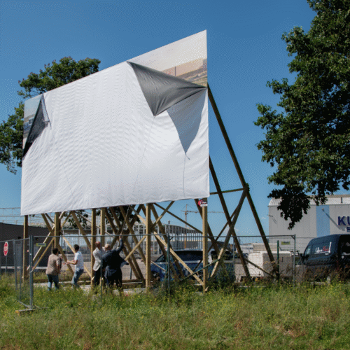 Onthulling bouwbord